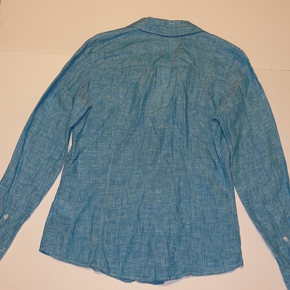 Brooks Brothers “346” Blue Linen Blouse - Women’s Size 6 - Picture 6 of 8